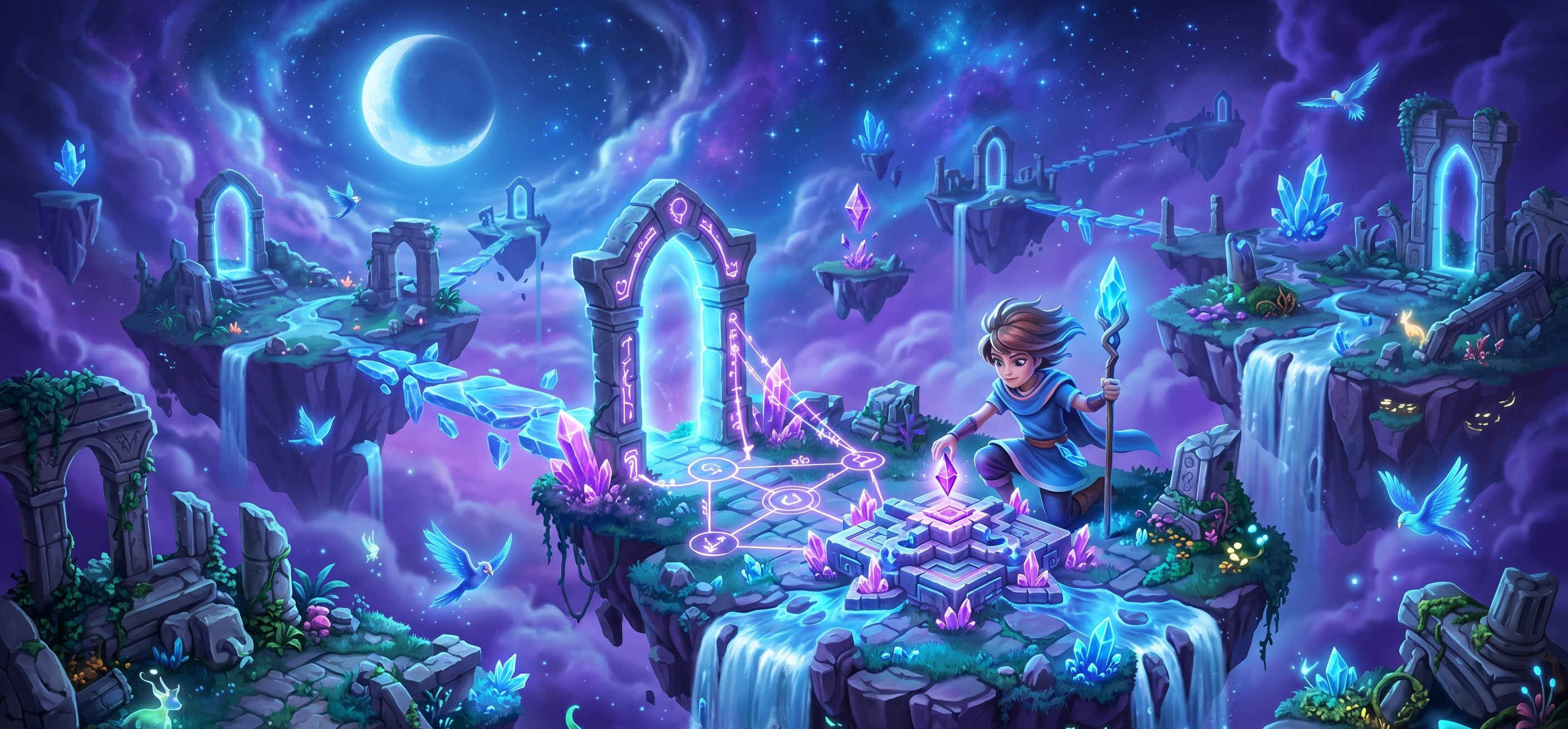 Skyforge Quest puzzle adventure concept
